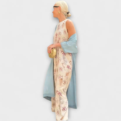 Elveria – Abito Maxi con Cardigan Abbinato