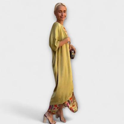 Elveria – Abito Maxi con Cardigan Abbinato