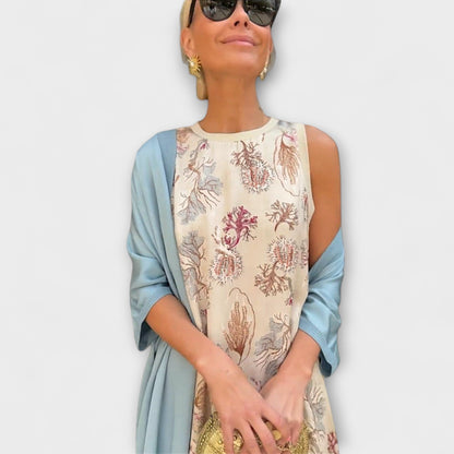 Elveria – Abito Maxi con Cardigan Abbinato